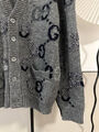 Кардиган Gucci женский вязаная ткань графитовый 166329-2