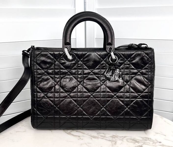 Сумка Christian Dior женский кожа черный 161960