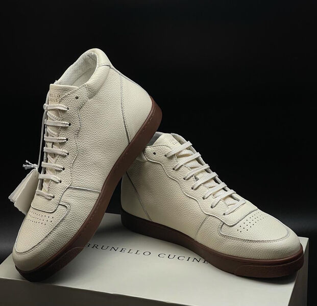 Мужские ботинки Brunello Cucinelli мужской кожа бежевый 105680-2
