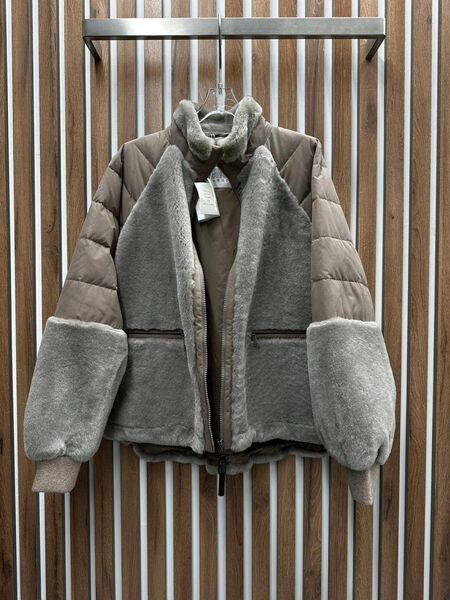Пуховик Brunello Cucinelli женский графитовый 134069-2
