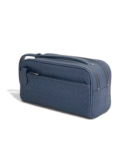 Мужской несессер косметичка Bottega Veneta мужской кожа синий 149992-2