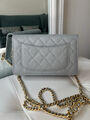 Сумка Chanel Mini женский кожа графитовый 143073-2