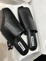 Шлепки Jil Sander женский кожа черный 155623-7