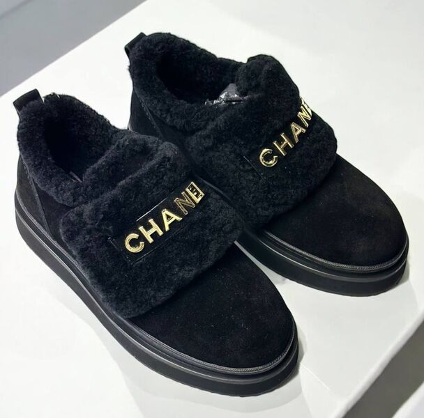 Лоферы Chanel женский замша черный 167901