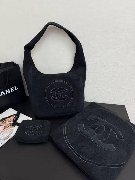 Сумка Chanel женский текстиль черный 193886-4