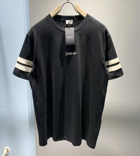 Мужская футболка Saint Laurent мужской черный 174525