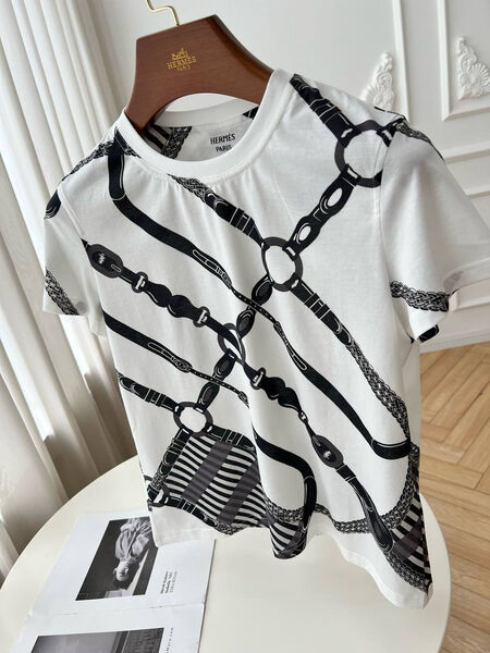 Футболка Hermès женский белый 194306-2