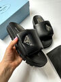 Шлепки Prada женский кожа черный 97761-4