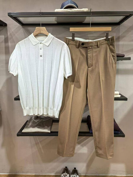 Мужские брюки Loro Piana мужской бежевый 192854-10