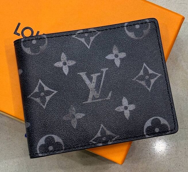 Мужской портмоне Louis Vuitton мужской кожа черный 173921