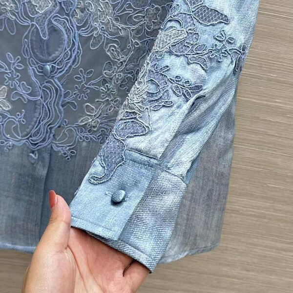 Рубашка Ermanno Scervino женский бирюзовый 156381-3