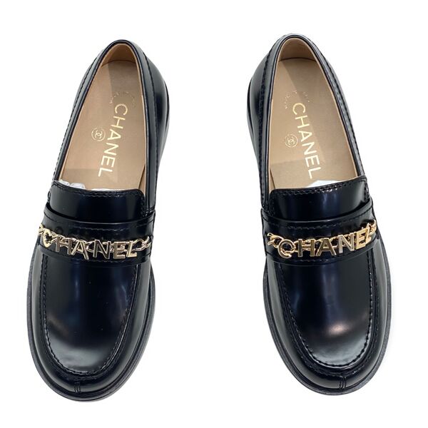 Лоферы Chanel женский кожа черный 39904-3