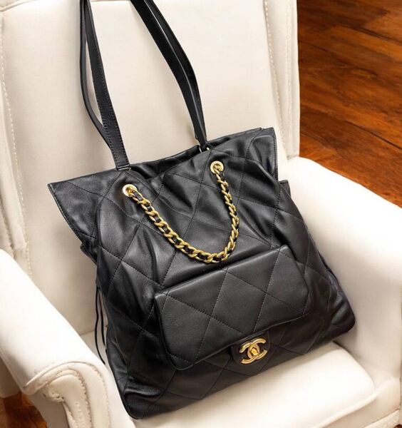 Сумка Chanel женский кожа черный 176290