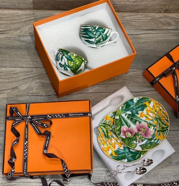 Набор чашек Hermès болотный 55256