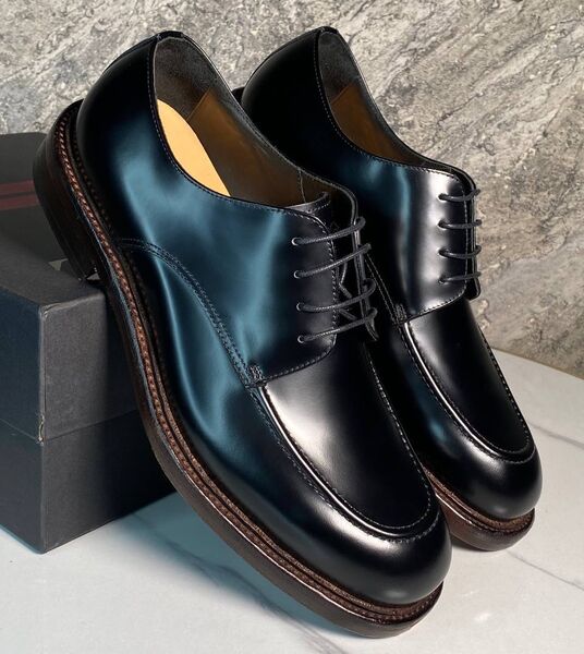 Мужские туфли Zegna мужской кожа черный 173123