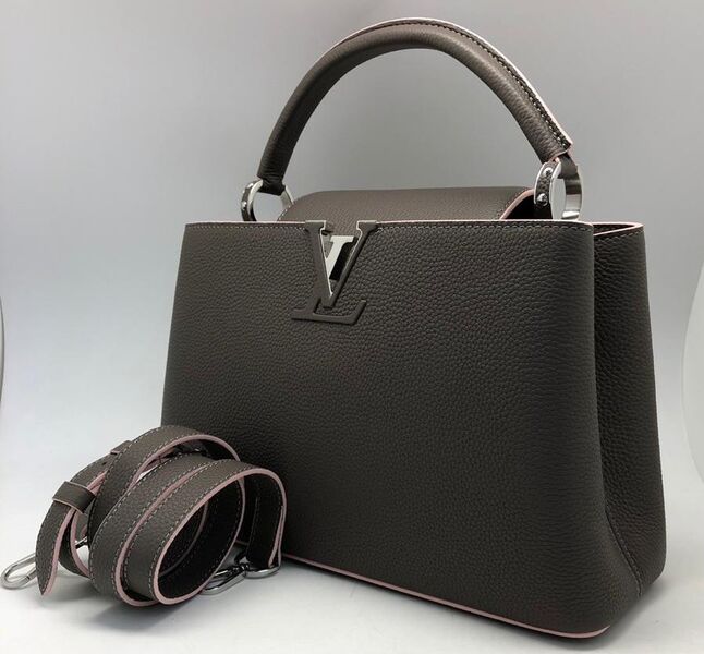 Сумка Louis Vuitton Capucines женский кожа графитовый 76627