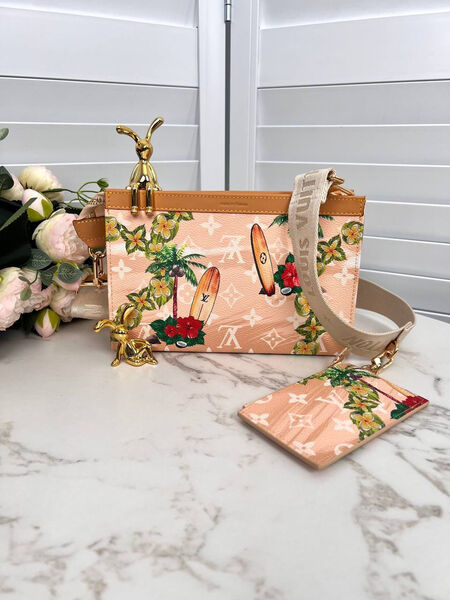 Бумажник Louis Vuitton женский кожа бежевый 161578-2