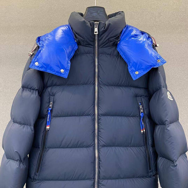 Мужской пуховик Moncler мужской синий 200581-3