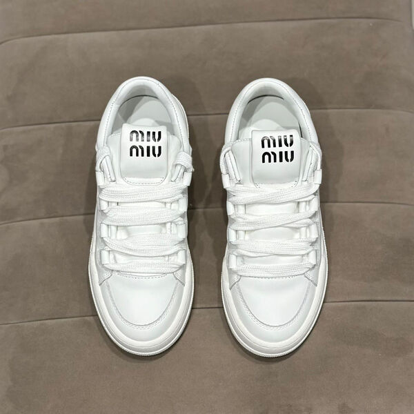 Кеды Miu Miu женский кожа белый 116981-3