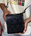 Мужская сумка мессенджер Gucci мужской кожа черный 42759-1