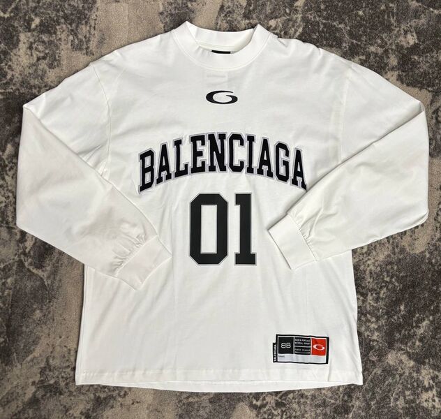 Мужской лонгслив Balenciaga мужской белый 175905