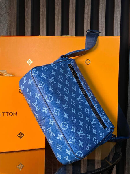 Мужская сумка мессенджер Louis Vuitton мужской канва синий 132076-7