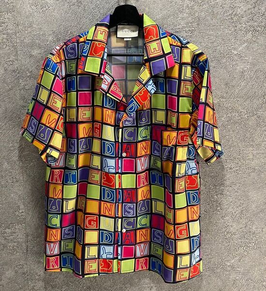 Мужская рубашка Gucci мужской болотный 115989