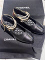 Балетки Chanel женский кожа черный 138664-2