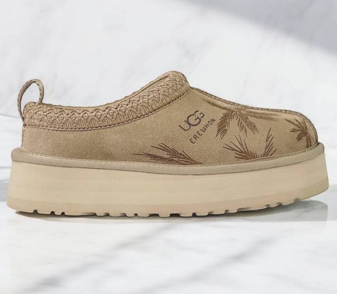 Угги Ugg Tazz Platform женский замша бежевый 163771