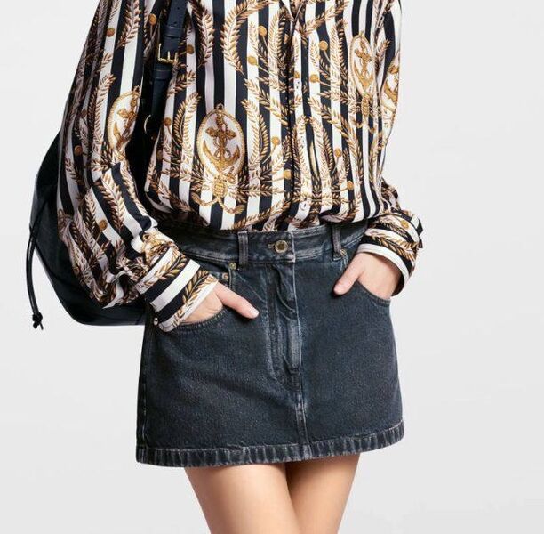 Юбка Louis Vuitton женский джинса графитовый 147305