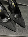 Туфли Saint Laurent женский сетка черный 146216-2