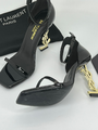 Босоножки Saint Laurent женский кожа черный 12737-4