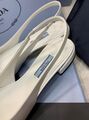 Босоножки Prada женский кожа белый 5480-2
