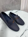 Мужские мокасины Hermès мужской кожа синий 185725-5