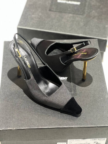 Туфли Saint Laurent женский графитовый 139614-2