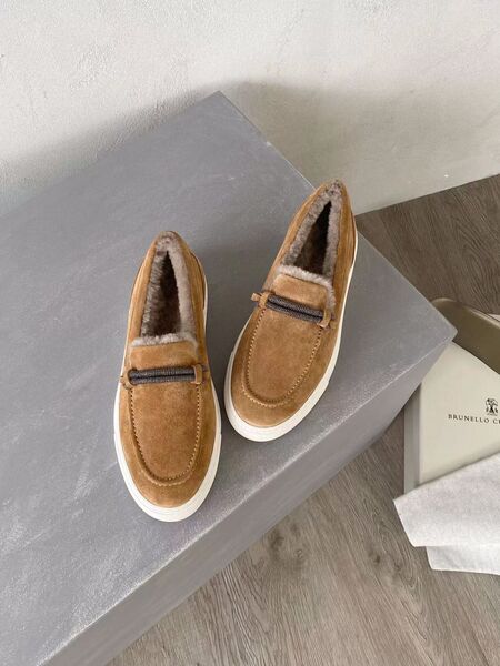 Лоферы Brunello Cucinelli женский овчина бежевый 39766-4