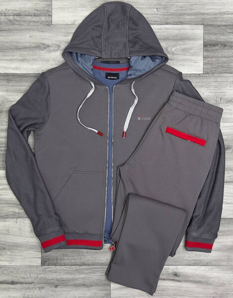 Мужской костюм Kiton мужской графитовый 142462