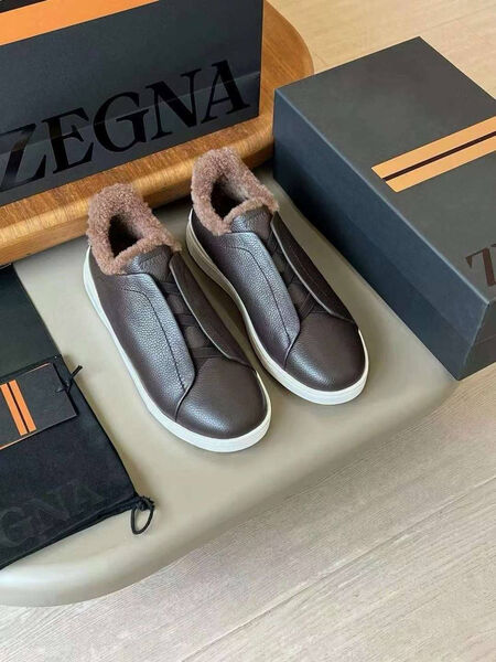 Мужские кеды Zegna мужской кожа 170237-3