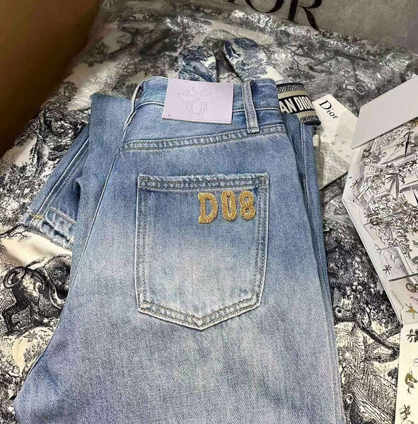 Джинсы Christian Dior женский джинса бирюзовый 153865-2