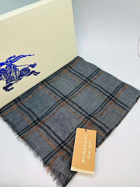 Палантин Burberry женский кашемир графитовый 198523