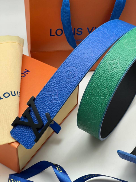 Мужской ремень Louis Vuitton мужской кожа синий 52982-2