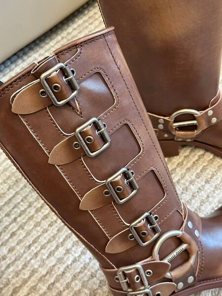 Сапоги Miu Miu женский кожа 125974-7
