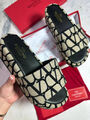 Шлепки Valentino женский текстиль бежевый 119528-2