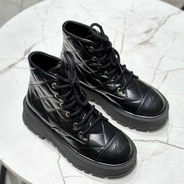 Ботинки Chanel женский кожа черный 159805-4