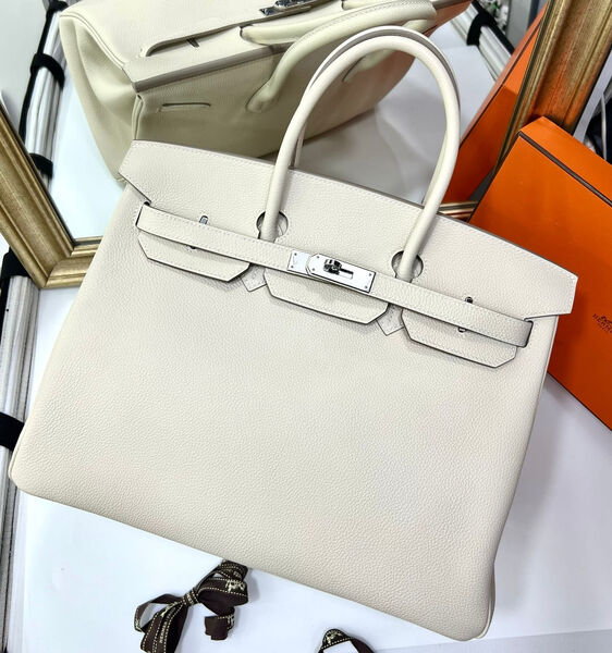 Сумка Hermès Birkin 35 женский кожа белый 141279-2