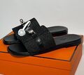 Мужские шлепки Hermès мужской текстиль черный 121757-1