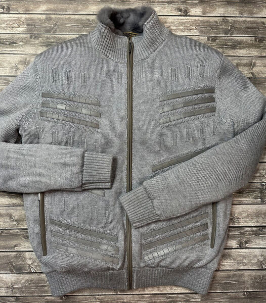 Мужской кардиган Zilli мужской кожа графитовый 105888