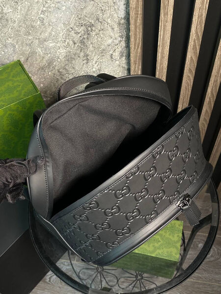 Мужской рюкзак Gucci мужской кожа черный 141873-11