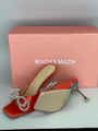 Босоножки Mach&Mach женский сатин оранжевый 12535-2