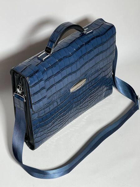 Мужской портфель Brioni мужской кожа синий 147902-2